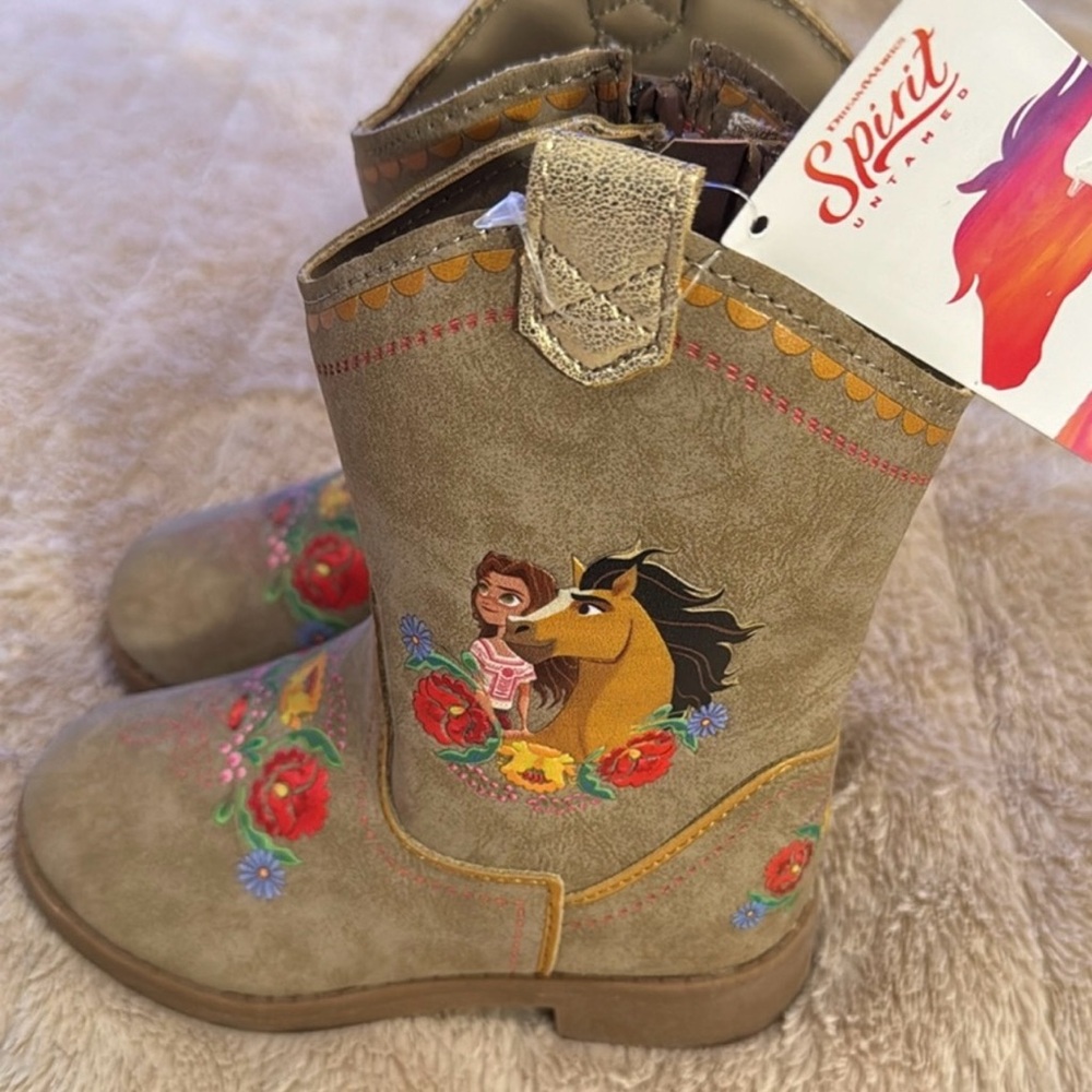 Kids Cowboy Boots with Spirit Riding Free Design